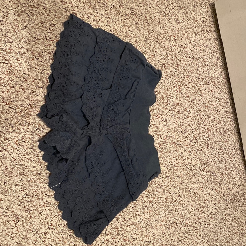 Tiered eyelet shorts